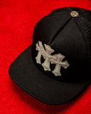 Chrome Hearts Leather Triple Cross Patch Trucker Hat