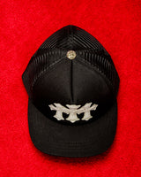 Chrome Hearts Leather Triple Cross Patch Trucker Hat