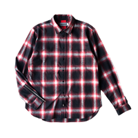 Beautilities Utility Zip Shirt Red Hombre Check V2