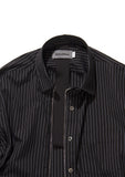 Beautilities Utility Zip Shirt Black x White Stripe