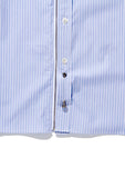Beautilities Utility Zip Shirt White x Light Blue Stripe