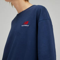 New Balance Uni-ssentials French Terry Crewneck Sweatshirt Natural Indigo UT21501NGO