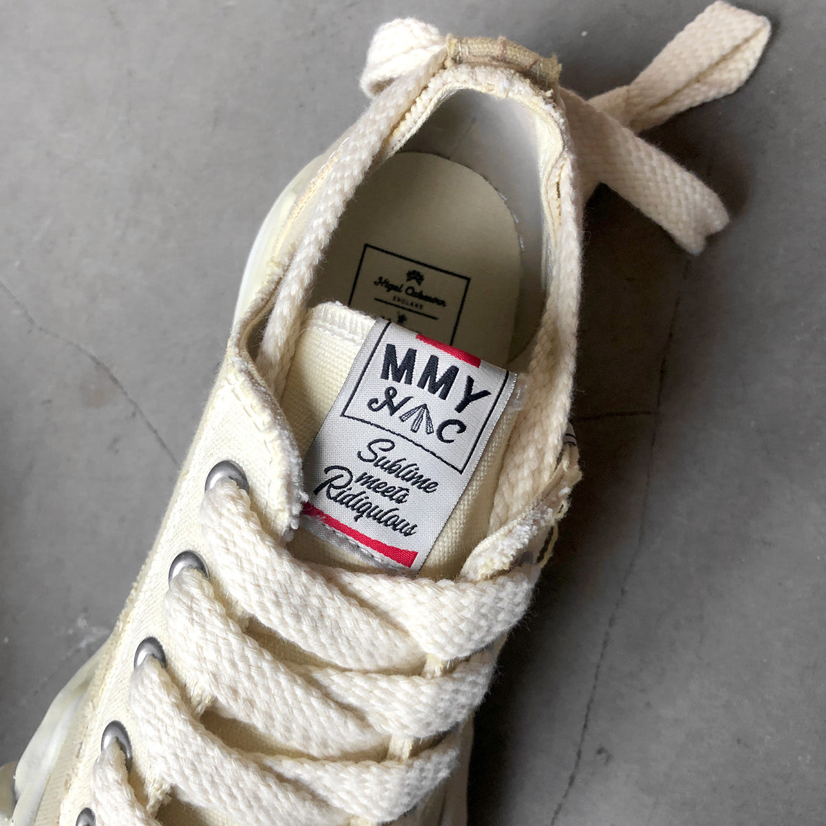 Maison MIHARA YASUHIRO x Nigel Cabourn Over Dyed Ivory Sneaker – HOLY CLUB